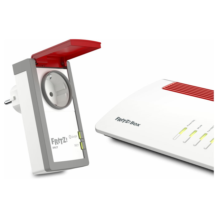 AVM FRITZ!DECT 210 Smart Plug Blanco/Rojo IP44 con medición de energía