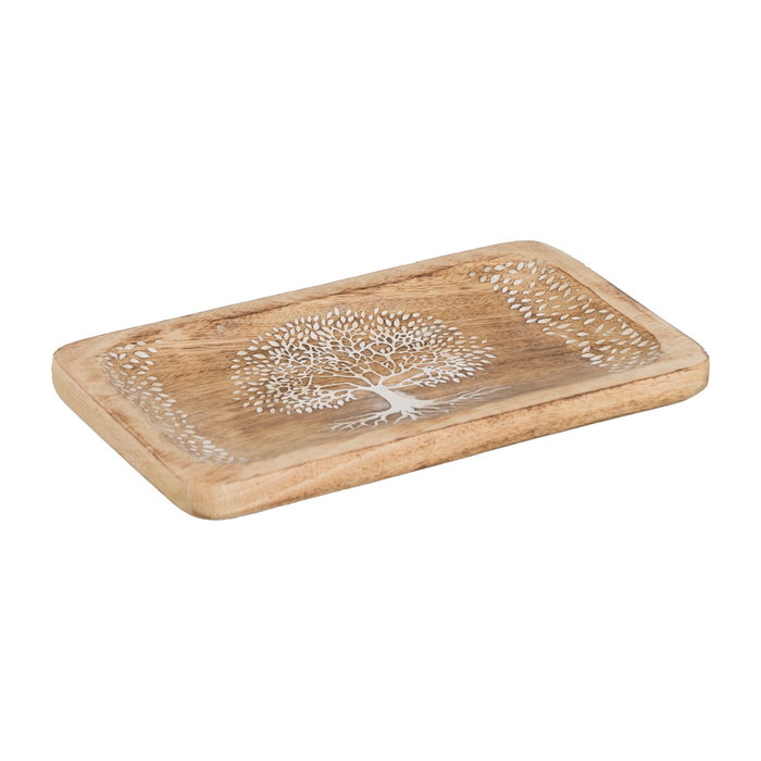 S/2 Bandejas Blanco-Natural 25 X 15 X 2,50 cm