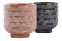 DKD Home Decor Vela para Terraza y Jardín Negro Terracota 14 x 15 x 14 cm (4 Unidades)