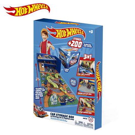 Cefa Caja Organizadora de Coches 3 en 1 Hot Wheels - Transformable en Almacenamiento o Zona de Juego, Capacidad para Más de 200 Coches