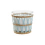 DKD Home Decor Vela de Fibra y Cristal Trenzado Azul Celeste