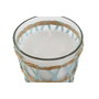 DKD Home Decor Vela de Fibra y Cristal Trenzado Azul Celeste