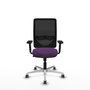 PIQUERAS Y CRESPO Silla de oficina Zulema con Mecanismo Sincro, Morado y Negro