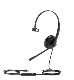 Yealink UH34 Lite - Auriculares Diadema para Oficina y Centro de Llamadas - Mono - Conexión USB Alámbrica - Negro