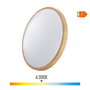 Edm Aplique LED Circular Superficie Efecto Madera 18W 4000K 1820 Lm Ø33x5.5 cm