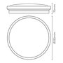 Edm Aplique LED Circular Superficie Efecto Madera 18W 4000K 1820 Lm Ø33x5.5 cm