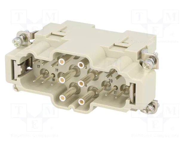 HARTING Han K 6/12 POS. M INSERT Plantilla de contacto macho HARTING Han K 6/12 POS. M INSERT Plantilla de contacto macho