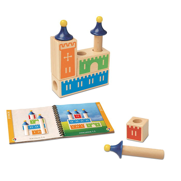 Smart Games Sg030Es Juego de Ingenio Castle Logix para niños +3 años – Desarrolla razonamiento lógico y orientación espacial, 48 retos, en español