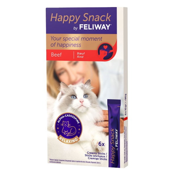 FELIWAY Happy Snack Ternera 6 Sobres de 15g