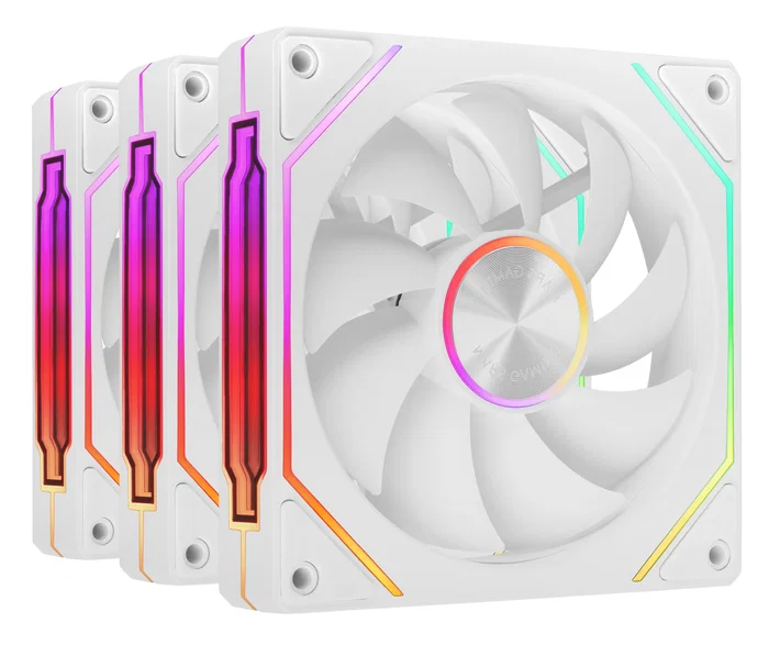 Mars Gaming MF-LINKFINITYKIT2W Kit 3 Ventiladores 120mm ARGB Blanco con Linkfinity Magnético y Control PWM