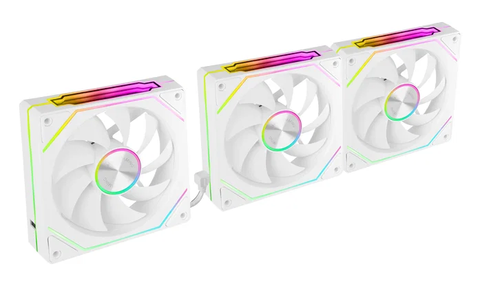 Mars Gaming MF-LINKFINITYKIT2W Kit 3 Ventiladores 120mm ARGB Blanco con Linkfinity Magnético y Control PWM