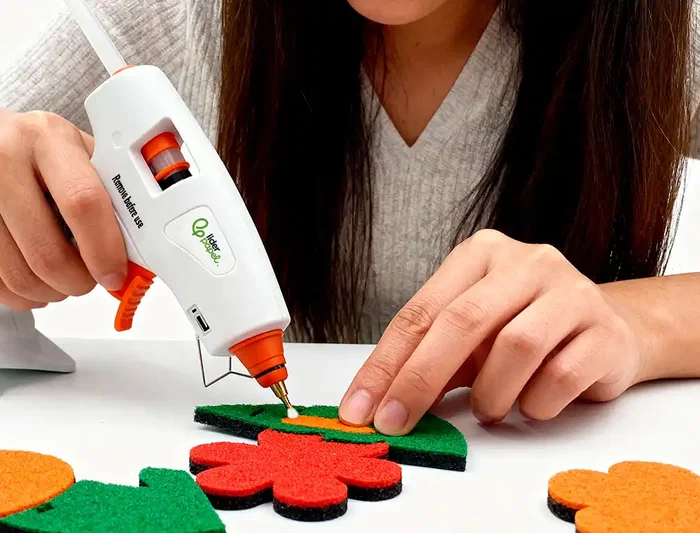 Liderpapel Pistola Silicona Caliente Inalambrica USB-C Recargable Bateria, para Barras de 7mm, Herramienta Bricolaje