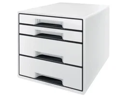 Leitz WOW DESK CUBE Fichero de 4 cajones negro/blanco