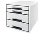 Leitz WOW DESK CUBE Fichero de 4 cajones negro/blanco