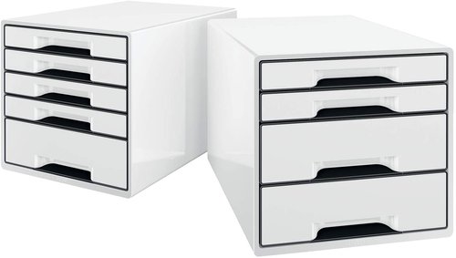 Leitz WOW DESK CUBE Fichero de 4 cajones negro/blanco Leitz WOW DESK CUBE Fichero de 4 cajones negro/blanco