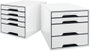 Leitz WOW DESK CUBE Fichero de 4 cajones negro/blanco
