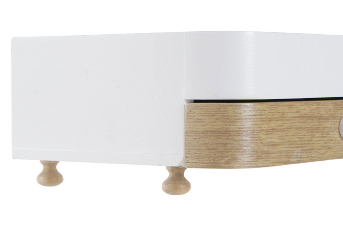 DKD Home Decor Joyero MDF Poliéster 26x16x9 Blanco DKD Home Decor Joyero MDF Poliéster 26x16x9 Blanco