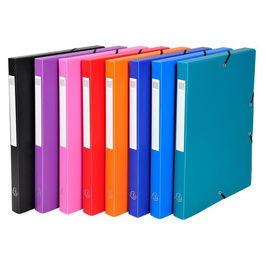 Carpeta De Proyectos Exacompta Exabox Pp Liso Opaco A4 Gomas 2,5 Cm Surtido (8 Col.)