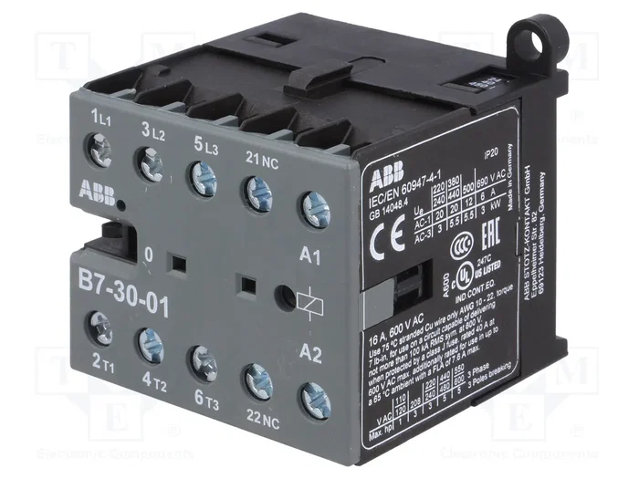 ABB Contactor B7 3-polar 24VAC 12A ABB Contactor B7 3-polar 24VAC 12A
