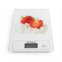 Orbegozo PC 1018 Báscula Electrónica de Cocina, Vidrio Templado, 5kg / 1g, Función Tara, Unidades: g, kg, lb:oz, ml de Agua/Leche, LCD, Control Táctil, Blanca/Roja/Verde