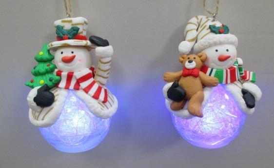 DKD Home Decor Bola de Decoración Resina LED Surtida