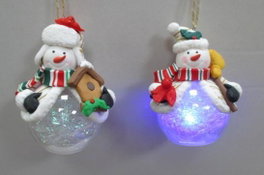DKD Home Decor Bola de Decoración Resina LED Surtida