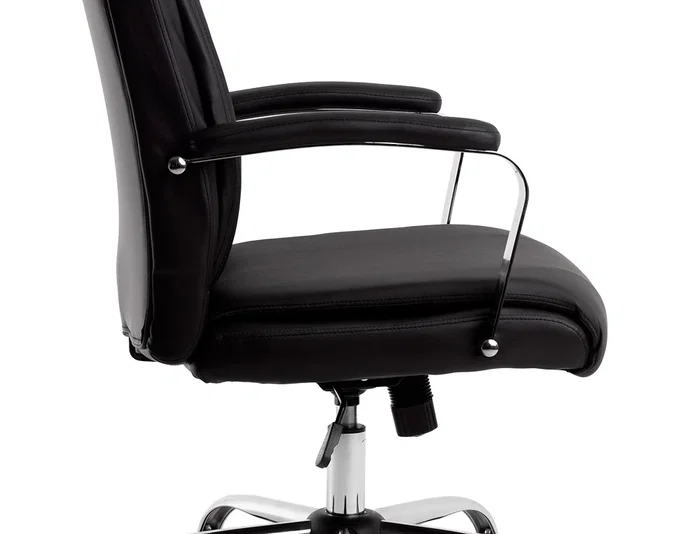 Q-connect Silla Dirección Leo Respaldo Alto Regulable en Altura 1170 + 80 mm Profundidad 700 mm Negro