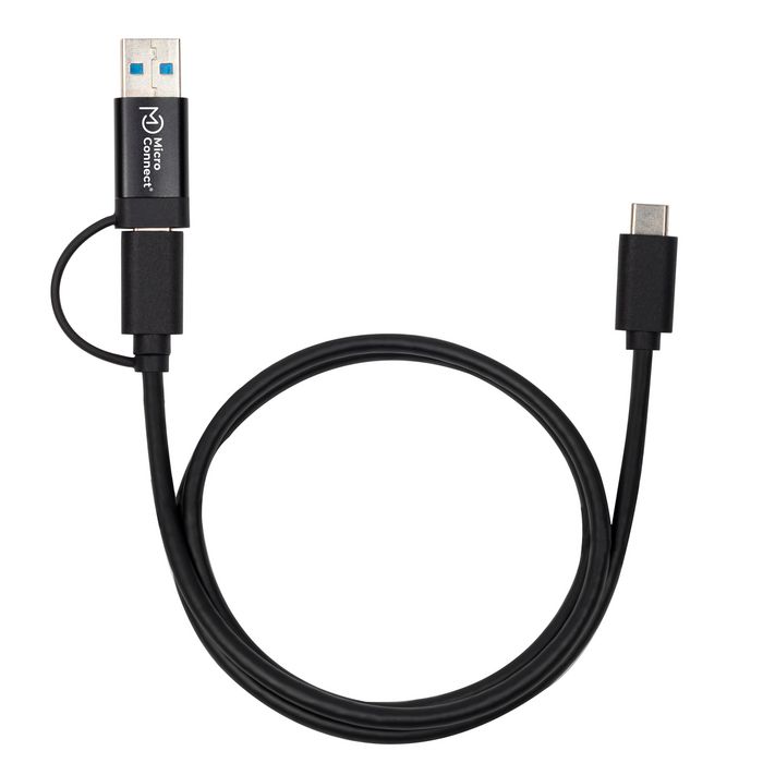 MicroConnect Cable USB-C con adaptador USB-A 3.2 Gen 1, 1m MicroConnect Cable USB-C con adaptador USB-A 3.2 Gen 1, 1m