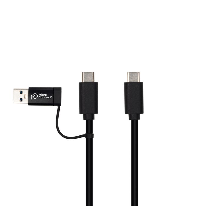 MicroConnect Cable USB-C con adaptador USB-A 3.2 Gen 1, 1m MicroConnect Cable USB-C con adaptador USB-A 3.2 Gen 1, 1m