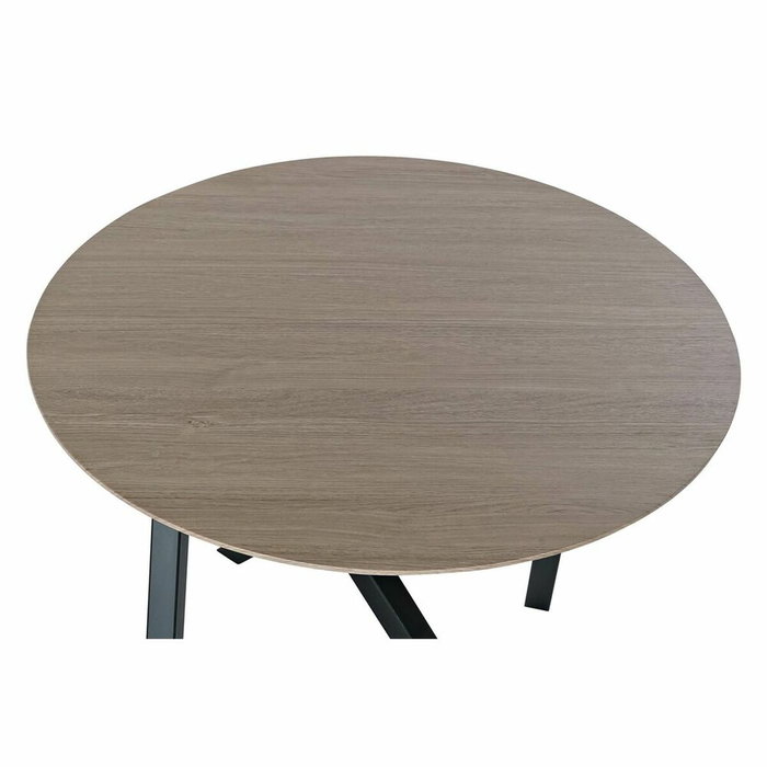 DKD Home Decor Mesita Auxiliar de Metal y Madera 65x65x49,5 cm