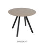 DKD Home Decor Mesita Auxiliar de Metal y Madera 65x65x49,5 cm