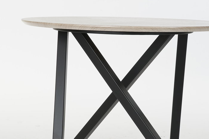 DKD Home Decor Mesita Auxiliar Loft Marron Claro Negro 65 x 49.5 x 65 cm