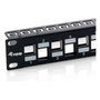 Equip Patchpanel 24 puertos Cat6A Keystone Negro 1U 19 inch