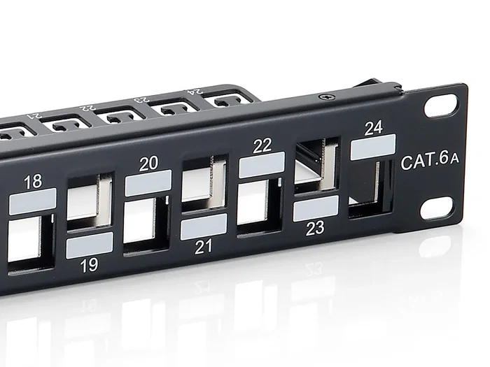 Equip Patch Panel 24 Puertos RJ45 Cat6a 1U 19"