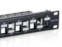 Equip Patchpanel 24 puertos Cat6A Keystone Negro 1U 19 inch