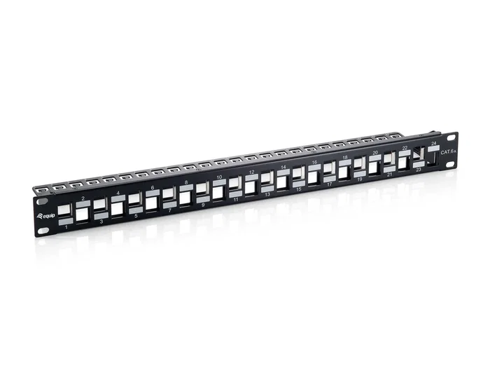 Equip Patch Panel 24 Puertos RJ45 Cat6a 1U 19"