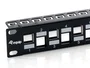 Equip Patchpanel 24 puertos Cat6A Keystone Negro 1U 19 inch