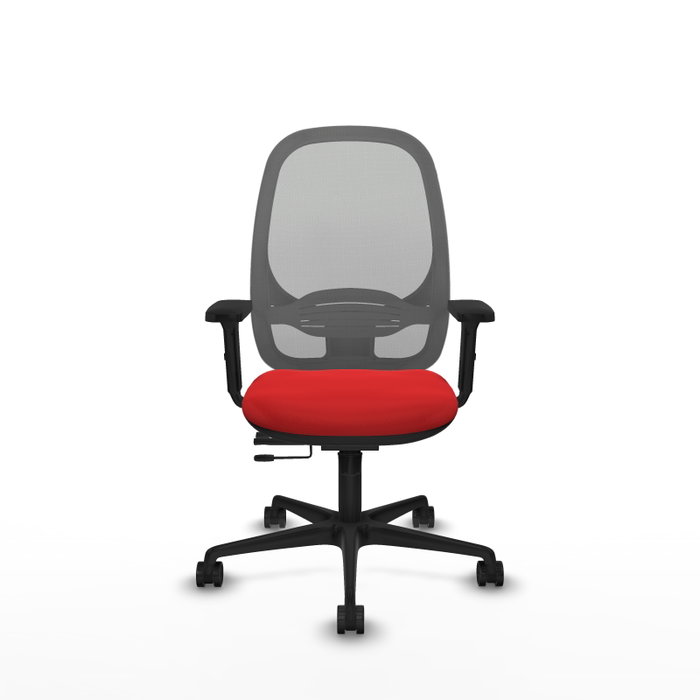 PIQUERAS Y CRESPO Silla de oficina Cilanco con mecanismo Sincro/Traslack Rojo y Gris