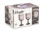 Vivalto Copa Gris Rayas Vidrio 260 ml (Set de 24)