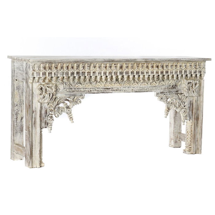 DKD Home Decor Consola Indio Blanco 150 x 41 x 76 cm DKD Home Decor Consola Indio Blanco 150 x 41 x 76 cm