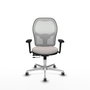 PIQUERAS Y CRESPO Silla de oficina Jorquera en Similpiel Blanco con mecanismo Sincro/Traslack