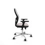 PIQUERAS Y CRESPO Silla de oficina Jorquera en Similpiel Blanco con mecanismo Sincro/Traslack