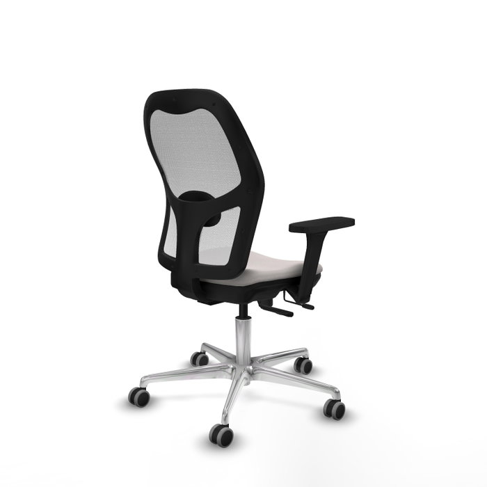 PIQUERAS Y CRESPO Silla de oficina Jorquera en Similpiel Blanco con mecanismo Sincro/Traslack