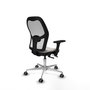 PIQUERAS Y CRESPO Silla de oficina Jorquera en Similpiel Blanco con mecanismo Sincro/Traslack