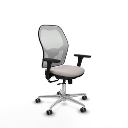 PIQUERAS Y CRESPO Silla de oficina Jorquera en Similpiel Blanco con mecanismo Sincro/Traslack