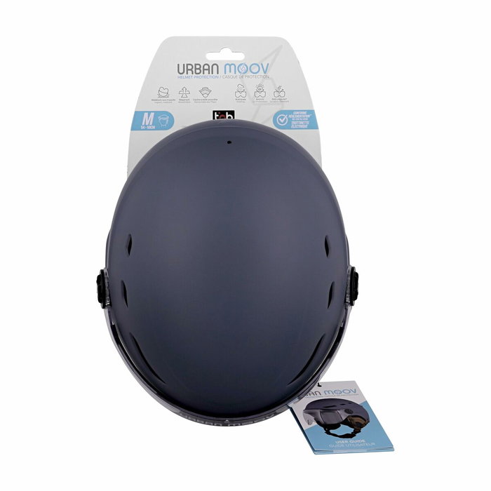 TNB URBAN MOOV Casco protector con visera y orejeras desmontables - Talla M - Azul marino