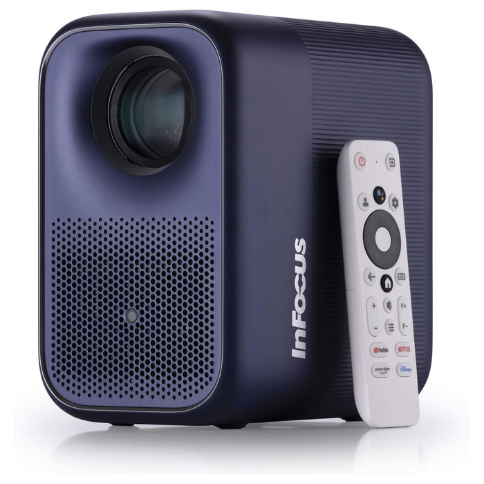 InFocus Apex Master IN3058SL - Proyector LED Smart TV Full HD 1080p, 500 Lúmenes, HDR10, WiFi, Bluetooth 5.0, 16GB, Zoom