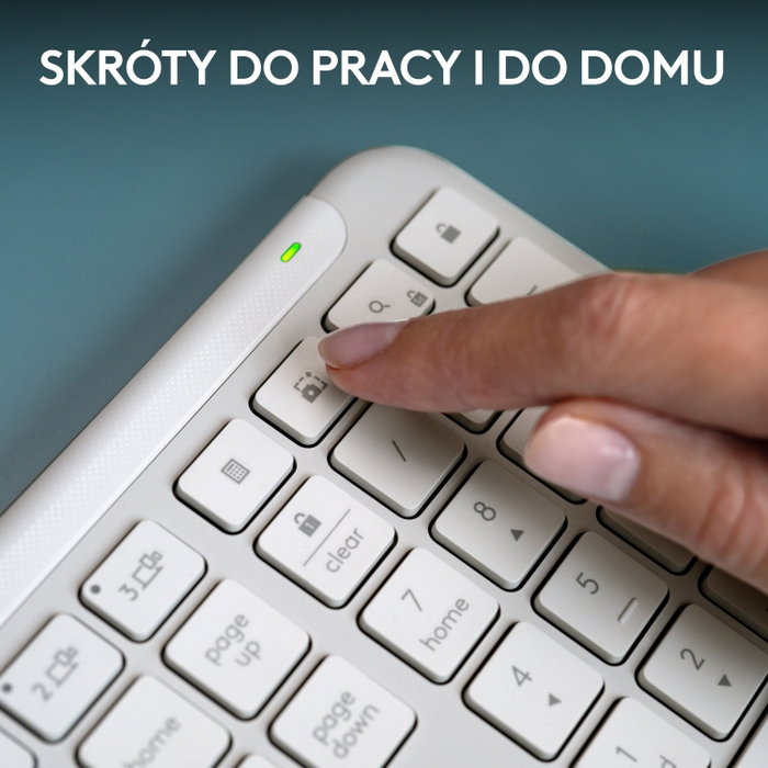 Teclado inalámbrico Logitech K950 Slim Blanco Diseño Polaco