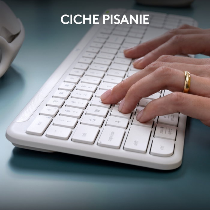 Teclado inalámbrico Logitech K950 Slim Blanco Diseño Polaco