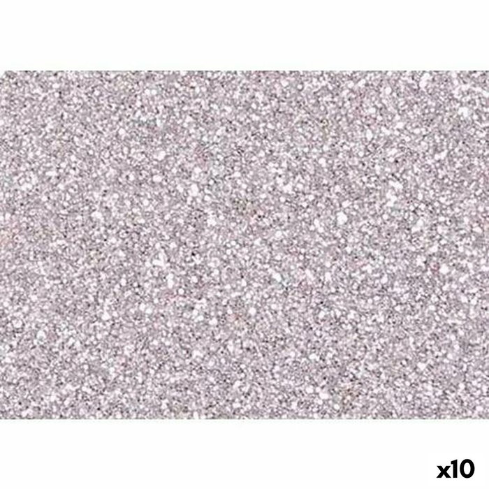 Fama Goma Eva Glitter Plata 20x30cm 2mm